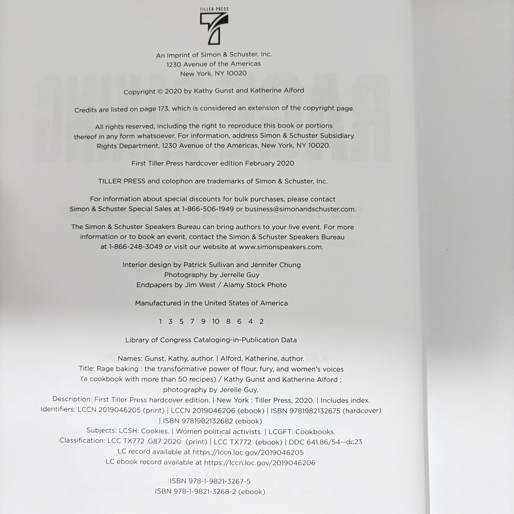 Rage Baking Kathy Gunst Alford 1st Printing REVIEW COPY Tiller Press + Press Kit - Picture 6 of 11